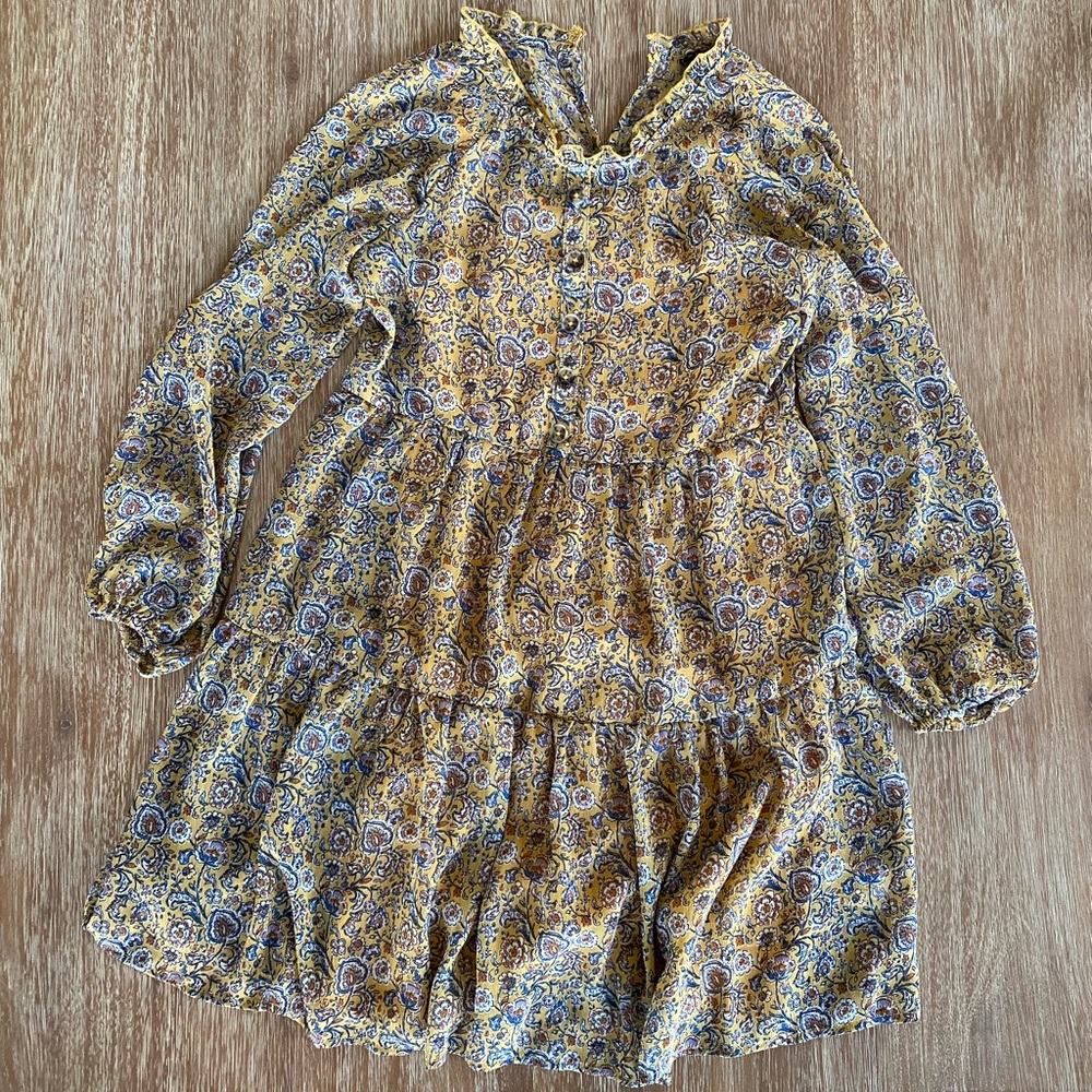 Art Class Girls’ Yellow Floral Print Dress Size Large